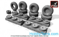 Armory  AC7321b Wheels set 1/72  weighted w/ late hubs for Ural-375/4320