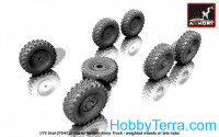 Armory  AC7321b Wheels set 1/72  weighted w/ late hubs for Ural-375/4320