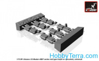 Armory  AC7334b 1:72 tracks (solid teeth) for M1 Abrams series mid type w/ drive wheels