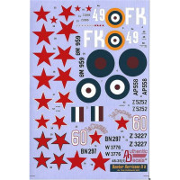 Decal 1/48 for Hawker Hurricane IIb, in the Russian Sky