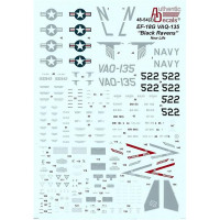 Authentic Decal  4854 Modern US NAVY EA-18G Growler VAQ-135 "Black Ravens"