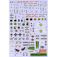 Decal 1/72 for Westland Lynx NAVY, pt. I: Brasil, Portugal, Germany S. Korea