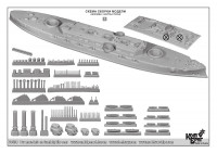 Combrig  70458 USS BB-13 Virginia Battleship, 1906