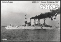 USS BB-21 Kansas Battleship, 1907