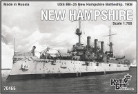 USS BB-25 New Hampshire Battleship, 1908