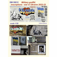 Decal 1/35 Military graffiti Inscriptions - War in Ukraine 2022-2023