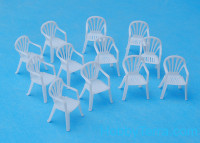 DAN models  35298 Accessories for diorama. Plastic chairs 12 pcs