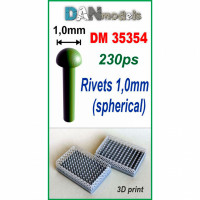 Rivets 1mm (spherical), 230 pcs