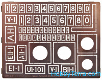 DAN models  72533 Photo-etching: Stencil for marking Japanese aircraft (World War II)