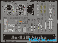 Photo-etched set 1/48 Ju-87B Stuka, for Hasegawa kit