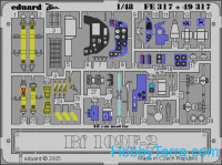 Photo-etched set 1/48 Bf 109F-2, for Hasegawa kit