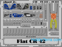 Photo-etched set 1/48 Fiat CR-42, for Italeri kit