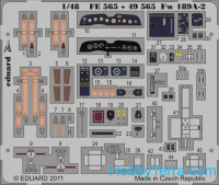 Photo-etched set 1/48 Fw 189A-2 interior S.A, for Great Wall Hobby kit