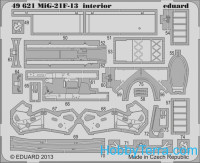 Eduard  49621 Photo-etched set 1/48 MiG-21F-13 S.A., for Trumpeter kit