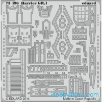 Eduard  73496 Photo-etched set 1/72 Harrier GR.1 S.A., for Airfix kit