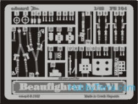 Photo-etched set 1/48 BeaufighterMk.VI, for Tamiya kit