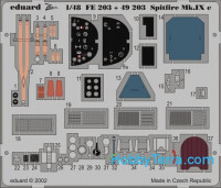 Photo-etched set 1/48 Spitfire Mk.IX Color, for Hasegawa kit