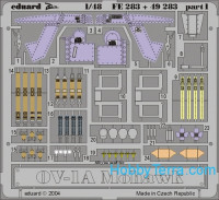 Photo-etched set 1/48 OV-1A Mohawk Color, for Roden kit