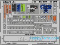 Photo-etched set 1/48 Ki-100 I Color, for Hasegawa kit