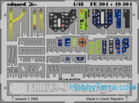 Photo-etched set 1/48 N1K2-J George Color, for Hasegawa kit