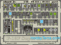 Photo-etched set 1/48 F-18F Super Hornet Color, for Hasegawa kit