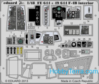 Photo-etched set 1/48 F-4B Phantom interior (self adhesive), for Academy kit