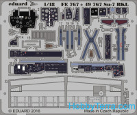 Photo-etched set 1/48 Su-7, for Smer kit