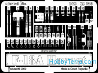 Photo-etched set 1/72 F-18A Hornet, for Italeri kit