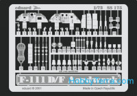 Photo-etched set 1/72 F-111D/F, for Hasegawa kit