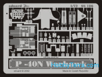 Photo-etched set 1/72 P-40N Warhawk, for Hasegawa kit