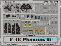 Photo-etched set 1/72 F-4E Phantom II Color, for Hasegawa kit