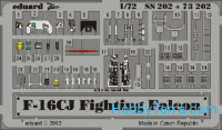 Photo-etched set 1/72 F-16CJ Color, for Hasegawa kit