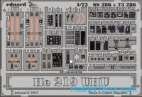 Photo-etched set 1/72 He 219 UHU self adhesive, for Dragon kit