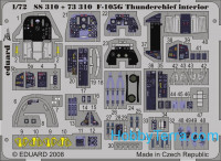 Photo-etched set 1/72 F-105G Thunderchie interior Color, for Trumpeter kit