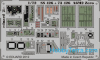 Photo-etched set 1/72 A6M2 Zero Color, for Airfix kit