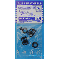 Rubber wheels 1/48 for Bf 109 E (C, D), version A