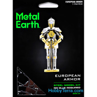3D metal puzzle. European armor