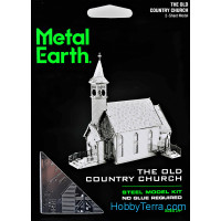 3D metal puzzle. Old church 