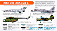 Hataka  CS93 Set of paints. Modern N. Korean AF, 6 pcs