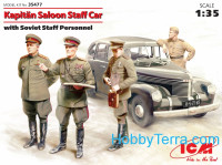 Kapitan Saloon staff car with Soviet staff personnel