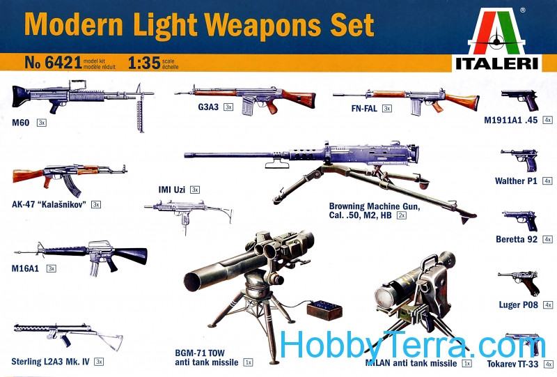 Italeri 1/35 Modern Light Weapon Set - Model Kit Assembly Required