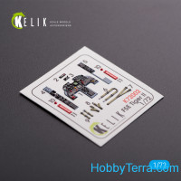 KELIK  72002 Decal for F-5E Tiger II Early series (interior), Dream Model kit