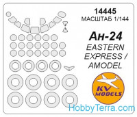 Mask 1/144 for Antonov An-24 and wheels masks, for Eastern Express kit