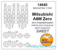 Mask for 1/144 Mitsubishi A6M Zero (all modifications), for Sweet kit