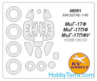 Mask 1/48 for MiG-17F/PF/PFU + wheels, for Hobby Boss kit