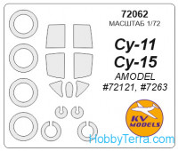 Mask 1/72 for Su-11 and wheels masks, for Amodel kit