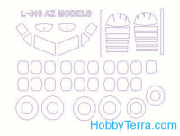 Mask 1/72 for L-410 and wheels masks, for AZ Models kit