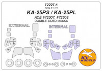 Mask 1/72 for KA-25PS/KA-25PL + wheels (Double sided), ACE kits