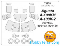 Mask 1/72 for Agusta A-109 and wheels masks, for Revell kit
