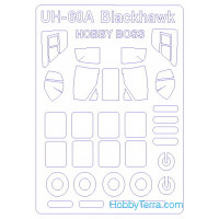 Mask 1/72 for UH-60A and wheels masks, for Hobby Boss kit